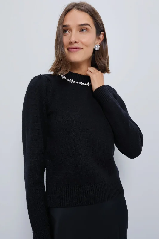 Black Bejeweled Lucy Sweater