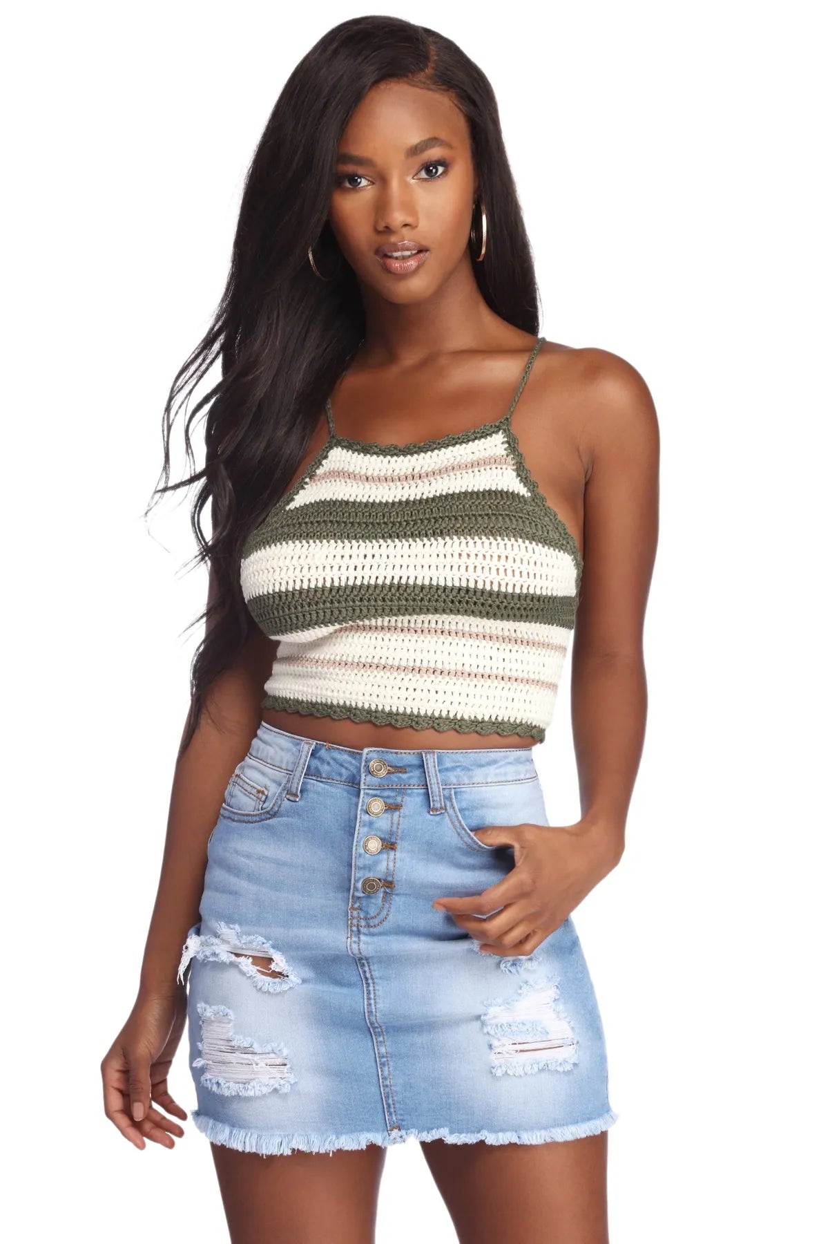 Cutie In Crochet Crop Top