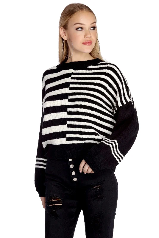 Stripe Life Long Sleeve Pullover