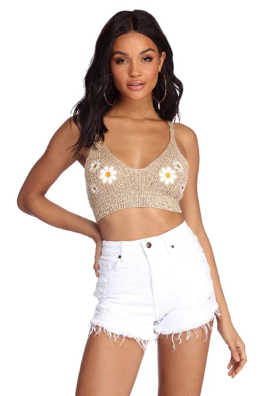 Sweet As A Daisy Crop Top