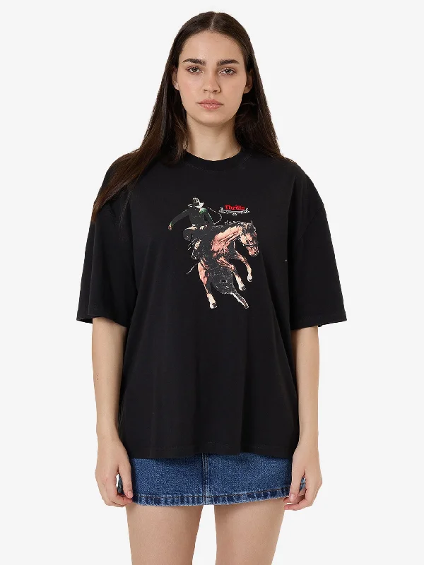 Eternal Outlaw Oversize Tee - Washed Black