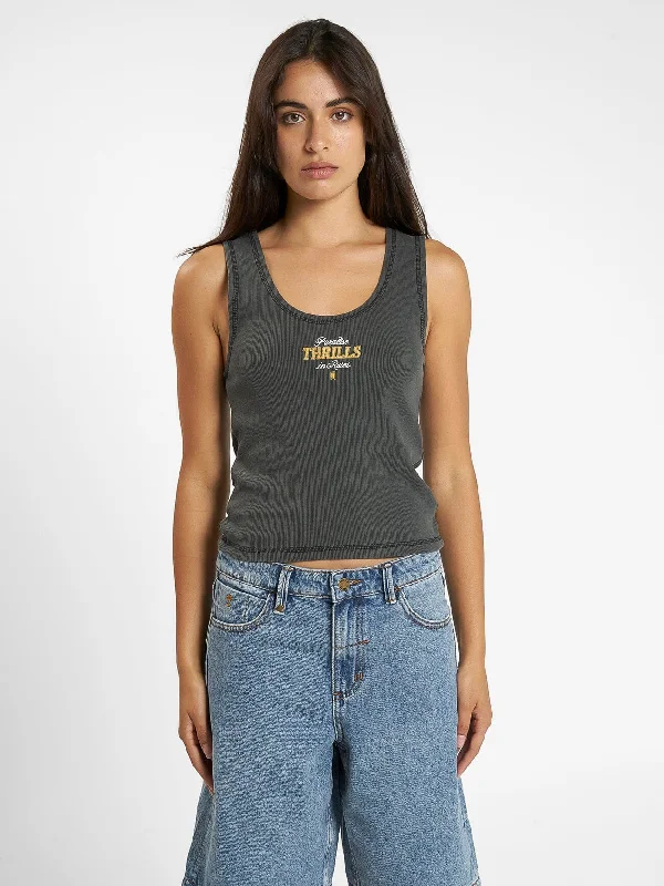 Sessions Rib Singlet - Merch Black