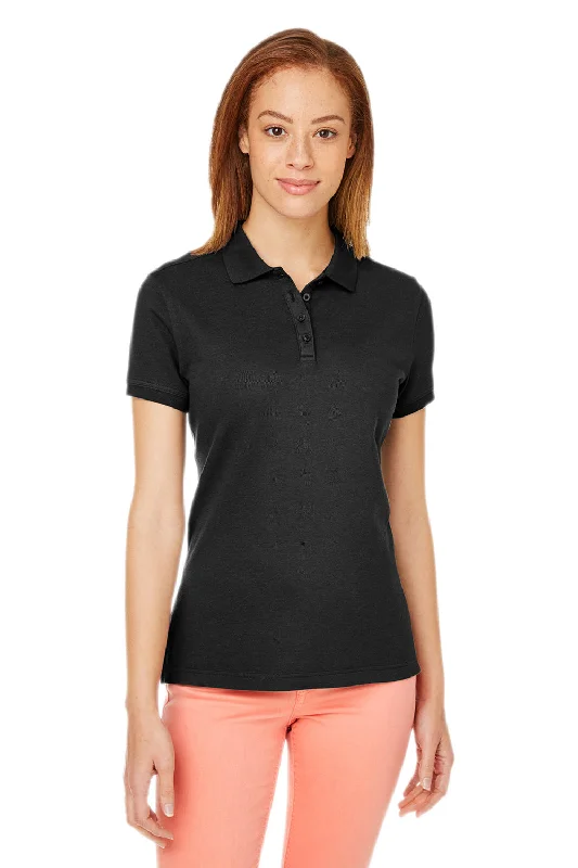 Devon & Jones Womens New Classics Performance Moisture Wicking Short Sleeve Polo Shirt - Black