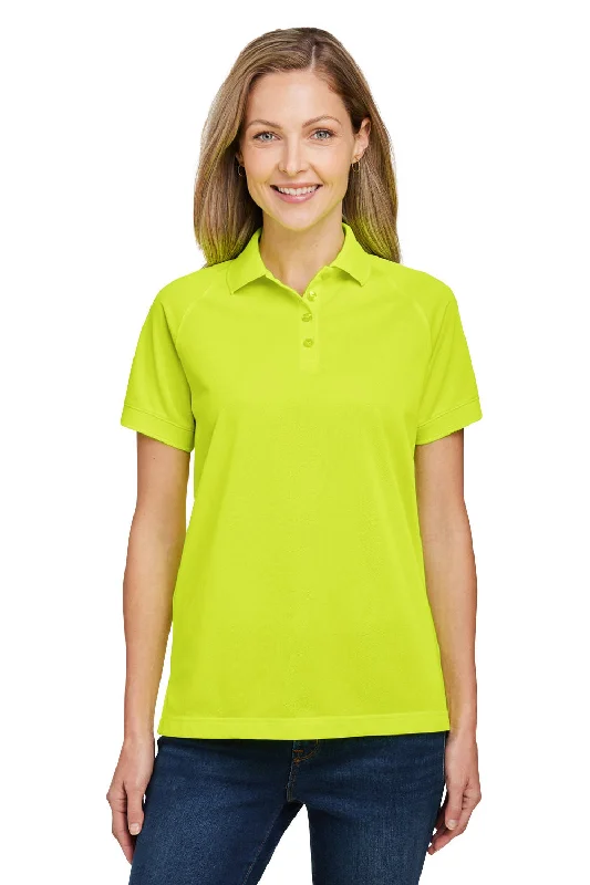 Harriton Womens Charge Moisture Wicking Short Sleeve Polo Shirt - Safety Yellow