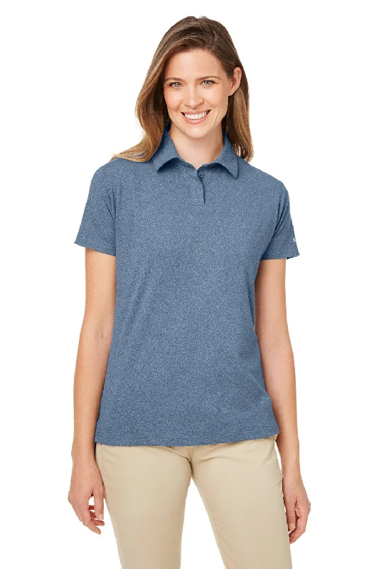 Nautica Womens Saltwater UPF 40+ Short Sleeve Polo Shirt - Faded Navy Blue