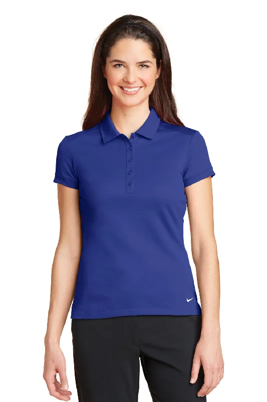 Nike Womens Icon Dri-Fit Moisture Wicking Short Sleeve Polo Shirt - Royal Blue