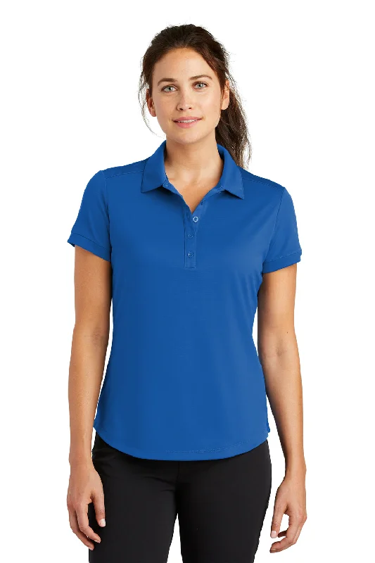 Nike Womens Players Dri-Fit Moisture Wicking Short Sleeve Polo Shirt - Gym Blue