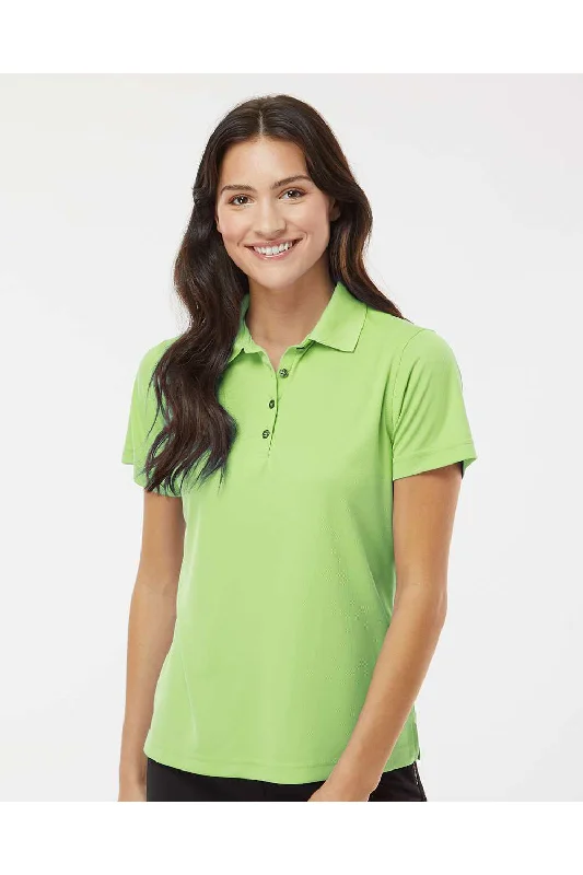 Paragon Womens Saratoga Performance Moisture Wicking Mini Mesh Short Sleeve Polo Shirt - Kiwi Green