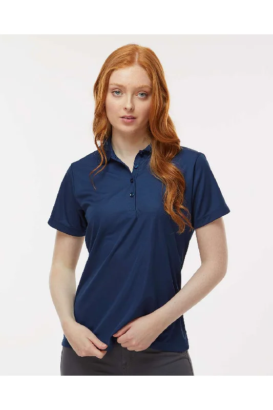 Paragon Womens Sebring Performance Moisture Wicking Short Sleeve Polo Shirt - Deep Navy Blue