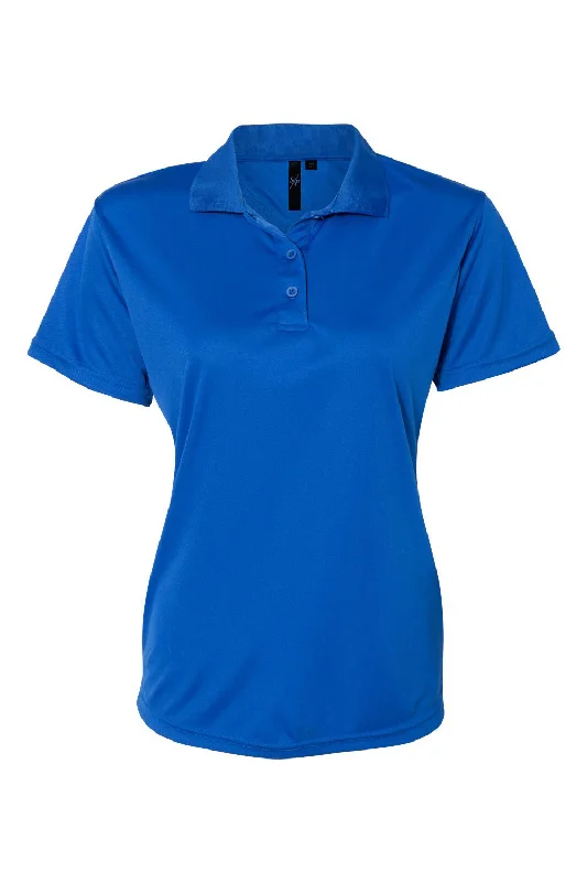 Sierra Pacific Womens Moisture Wicking Short Sleeve Polo Shirt - Royal Blue