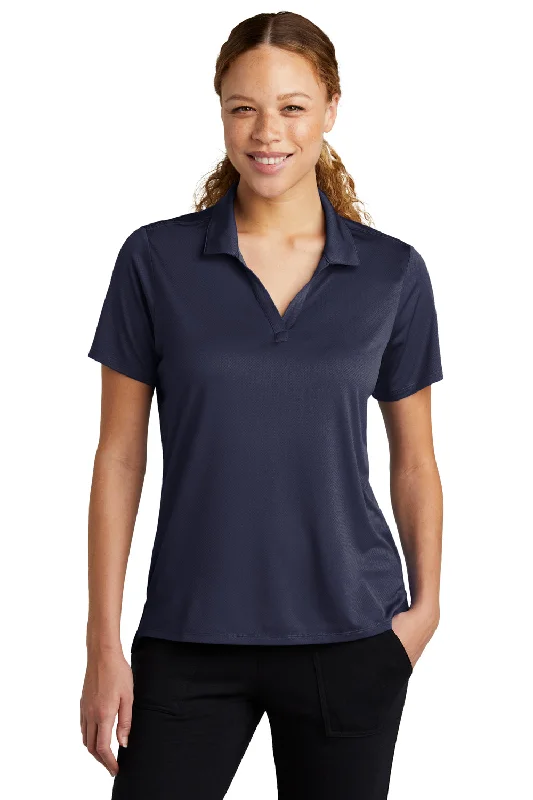 Sport-Tek Womens Sideline Moisture Wicking Short Sleeve Polo Shirt - True Navy Blue