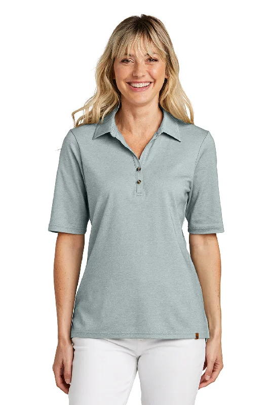 TravisMathew Womens Sunsetters Wrinkle Resistant Short Sleeve Polo Shirt - Heather Balsam Green