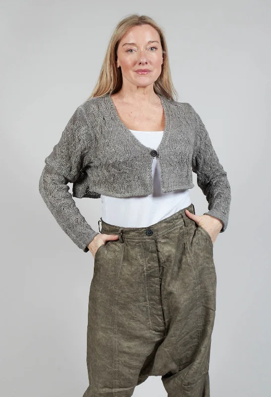 Knitted Cardigan in Hay Cloud