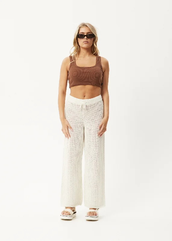 AFENDS Womens Ryder - Knit Pants - White