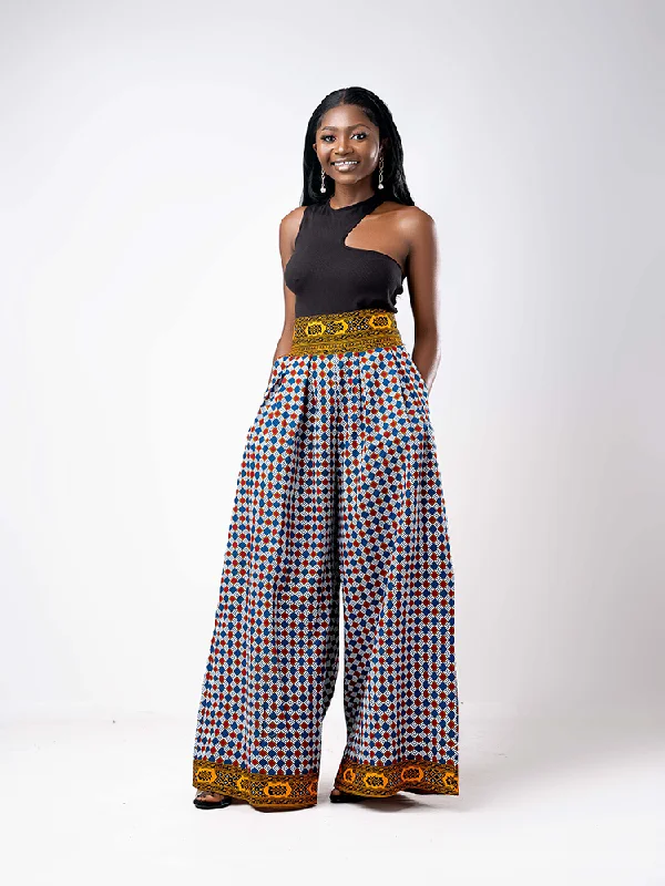 African Print Ada Pallazo pants