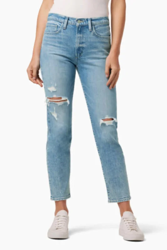 Luna High Rise Cigarette Ankle Jean In Endless